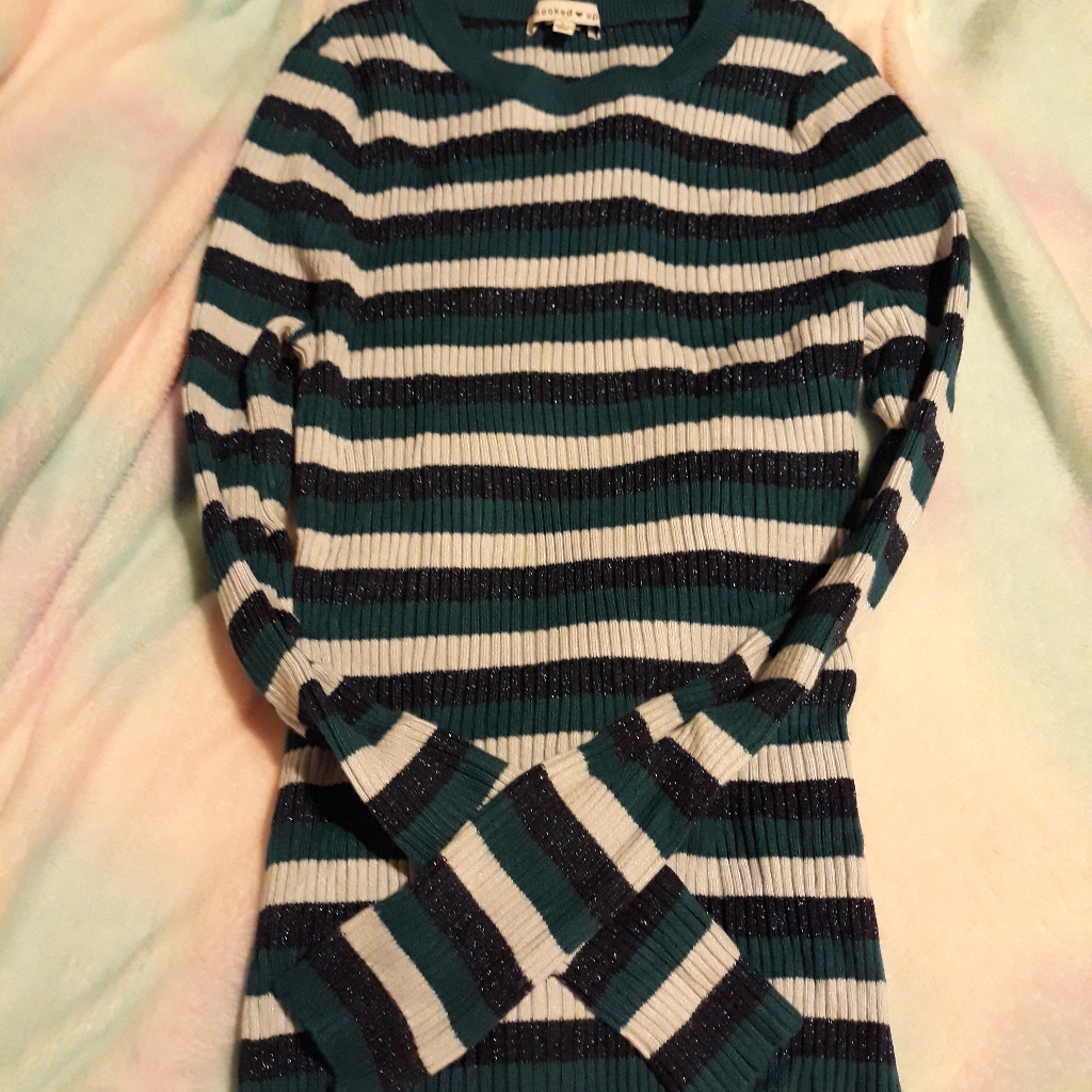Blue And Green Striped Sweater
